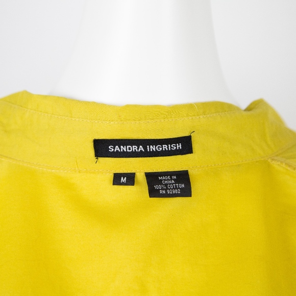 Sandra Ingrish Mustard Yellow Button Up Blouse - Picture 4 of 5